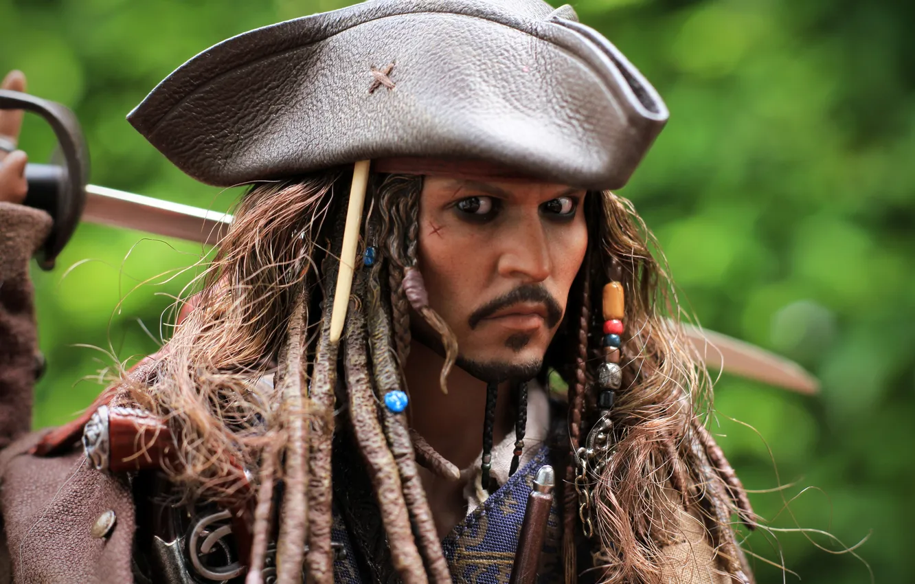 Фото обои young, johny depp, warrior, jack sparrow, black pearl