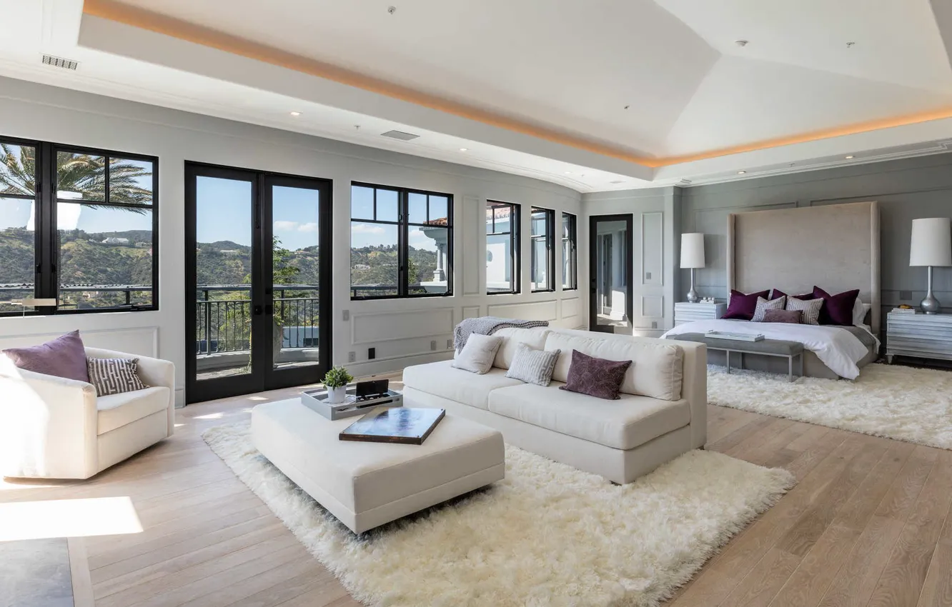Фото обои мебель, интерьер, спальня, Beverly Hills, Mansion