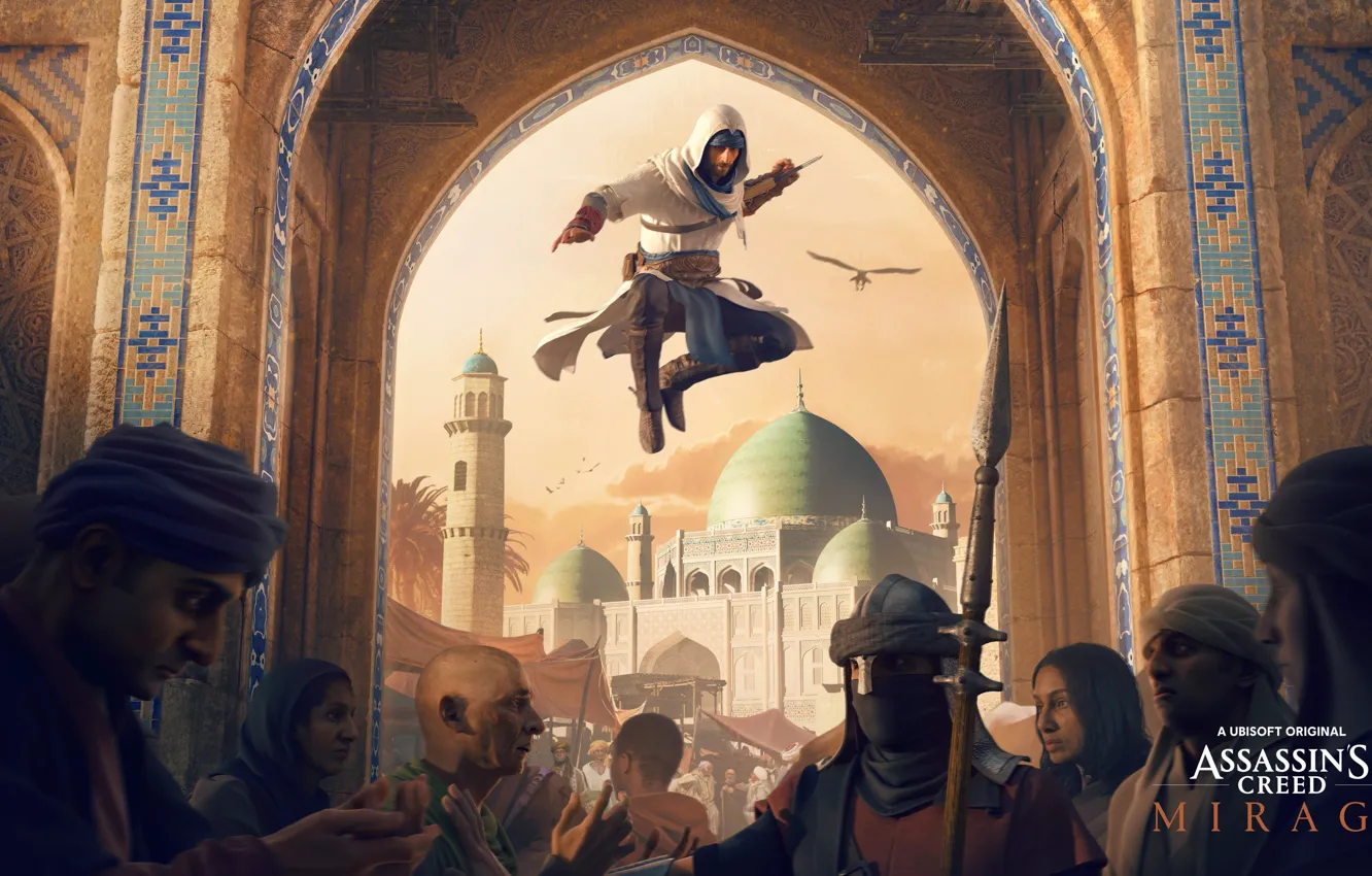 Фото обои город, арт, Басим, Assassin’s Creed Mirage