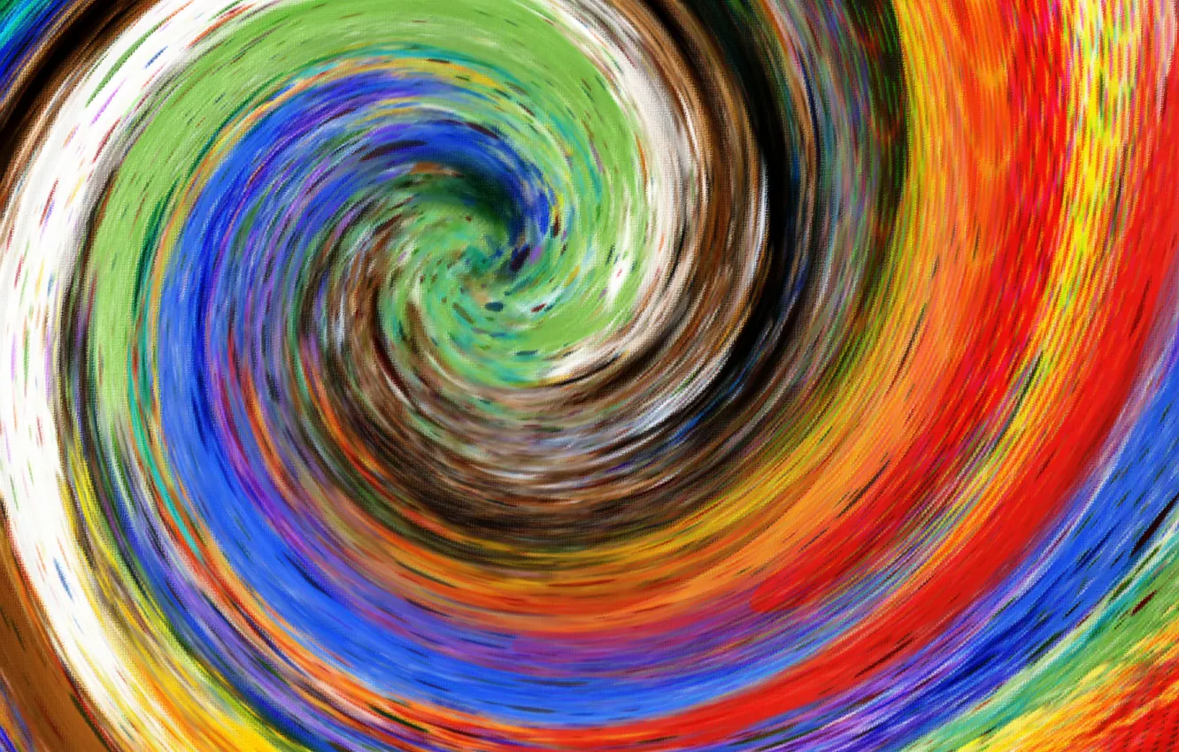 Фото обои линии, абстракция, цвет, радуга, картина, спираль, водоворот, холст