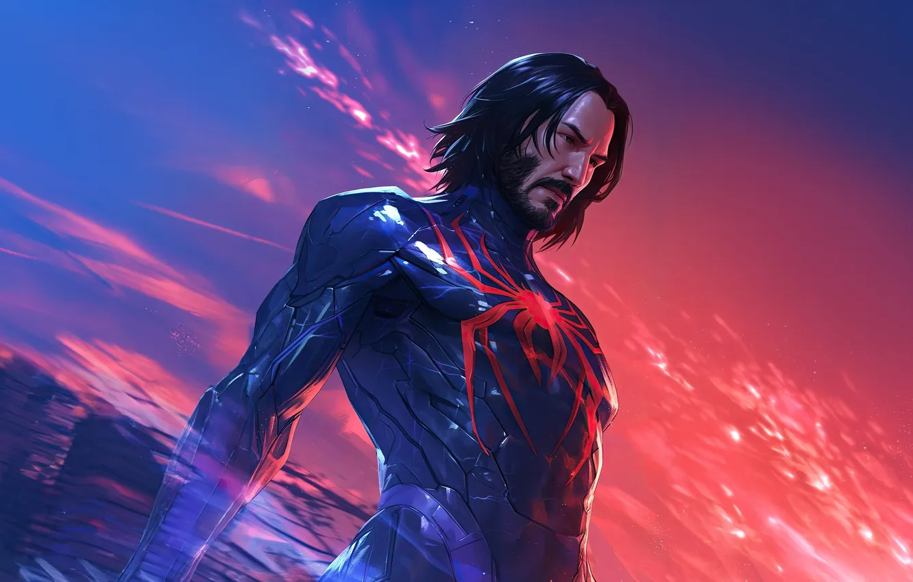Фото обои Spider-Man, Keanu, Reeves
