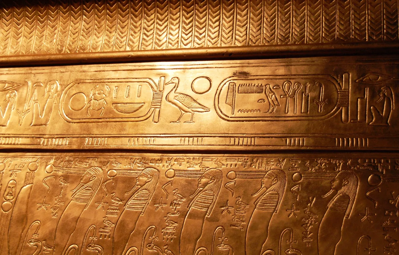 Фото обои иероглифы, египет, Тутанхамон, гробница