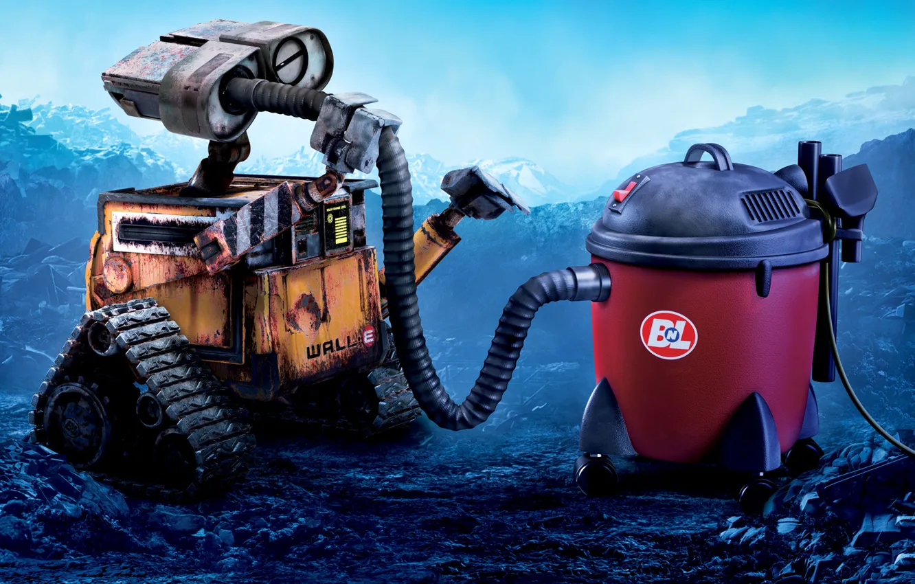 Фото обои робот, Wall-e, пылесос