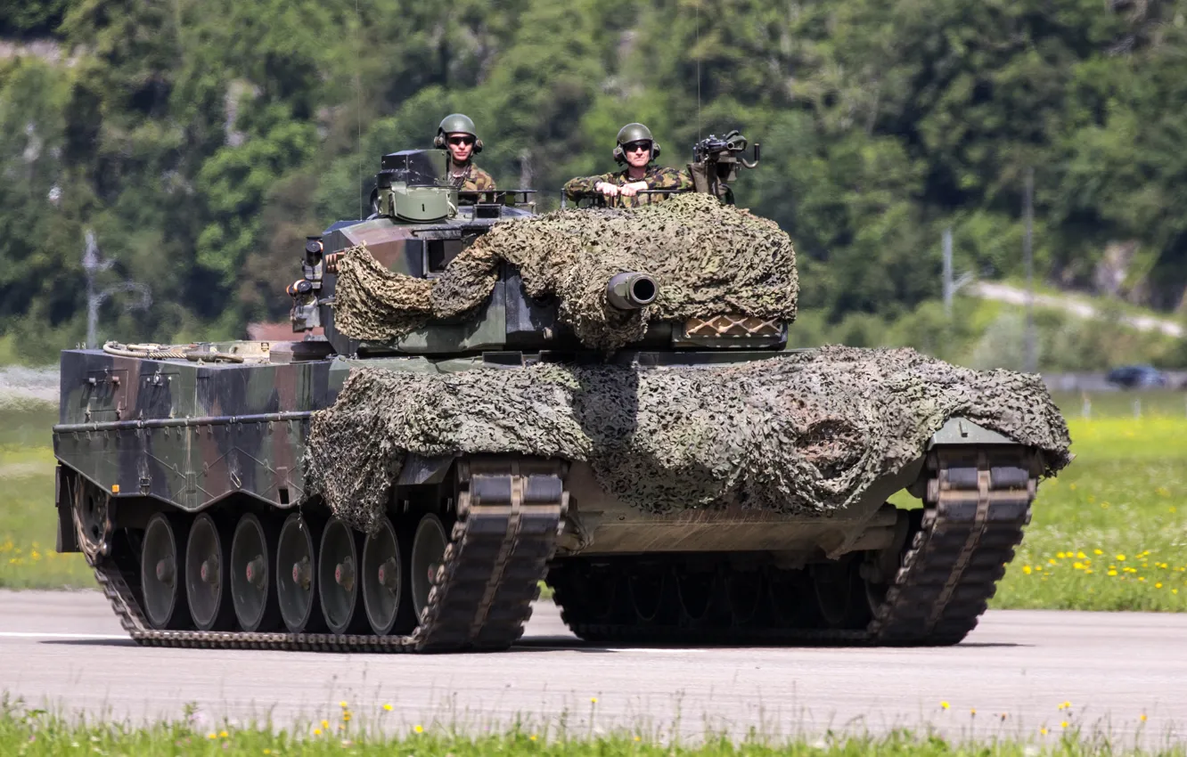 Фото обои танк, боевой, Leopard 2