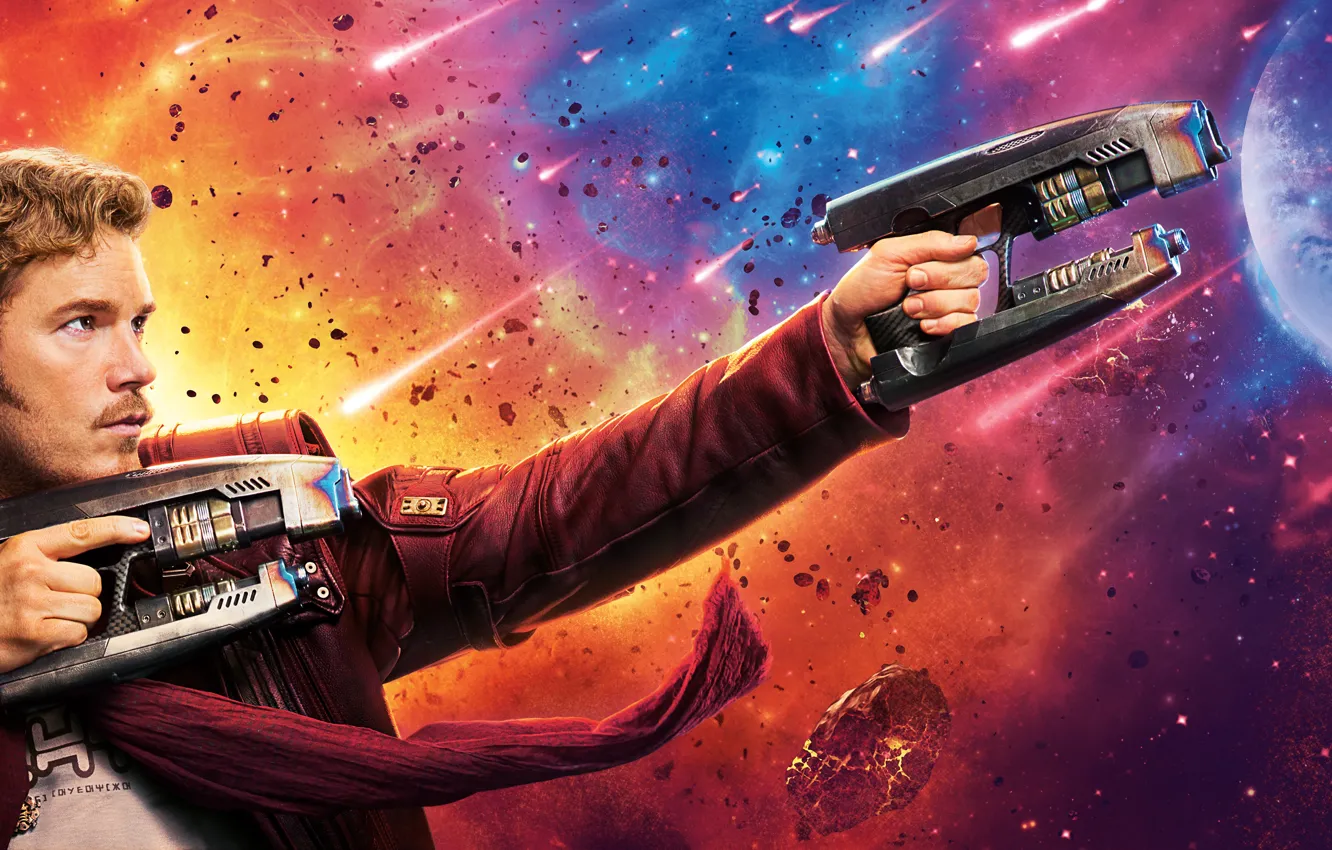 Фото обои Movie, Chris Pratt, Star Lord, Guardians Of The Galaxy Vol. 2