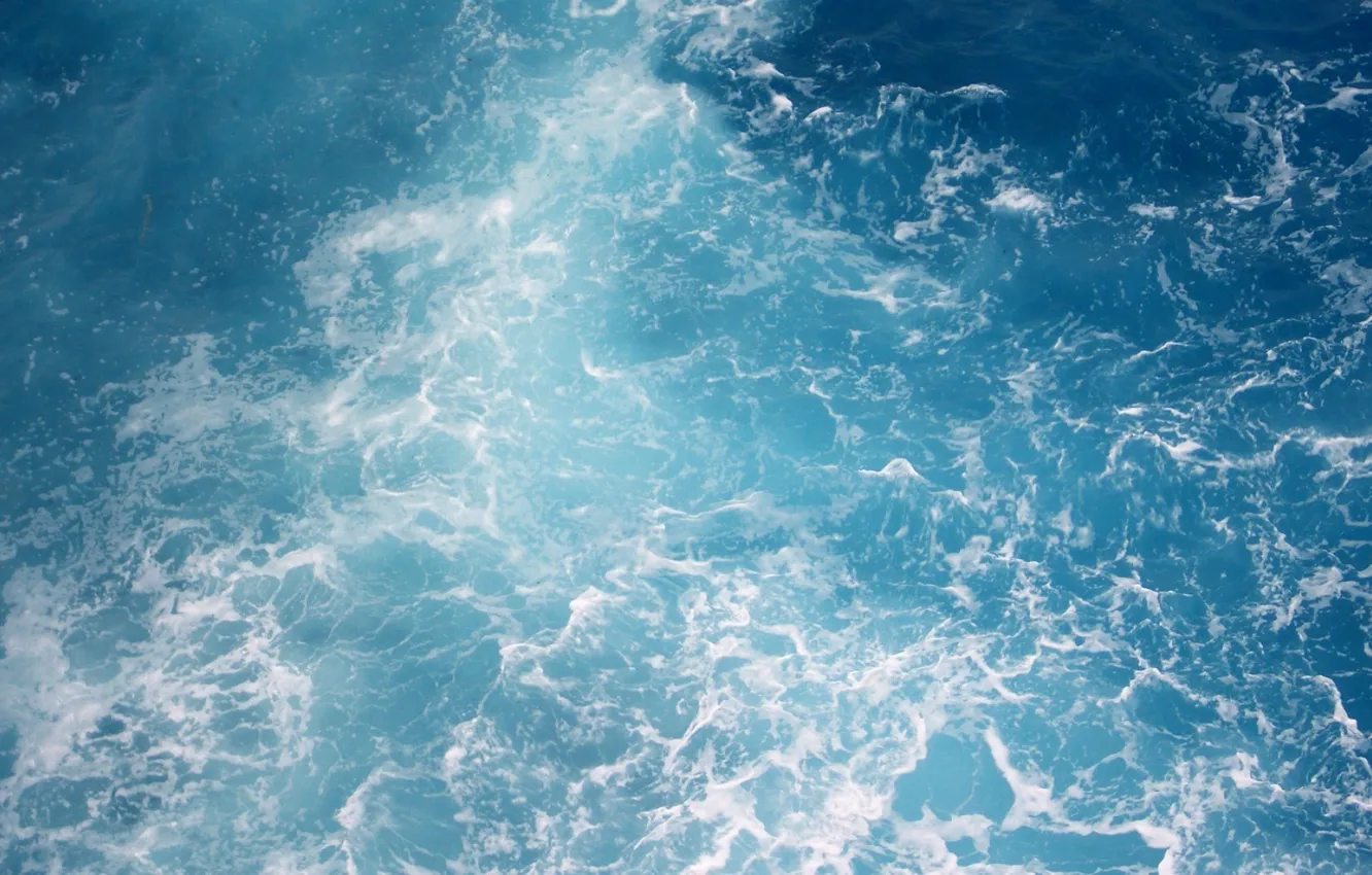 Фото обои волны, пена, вода, океан, Природа