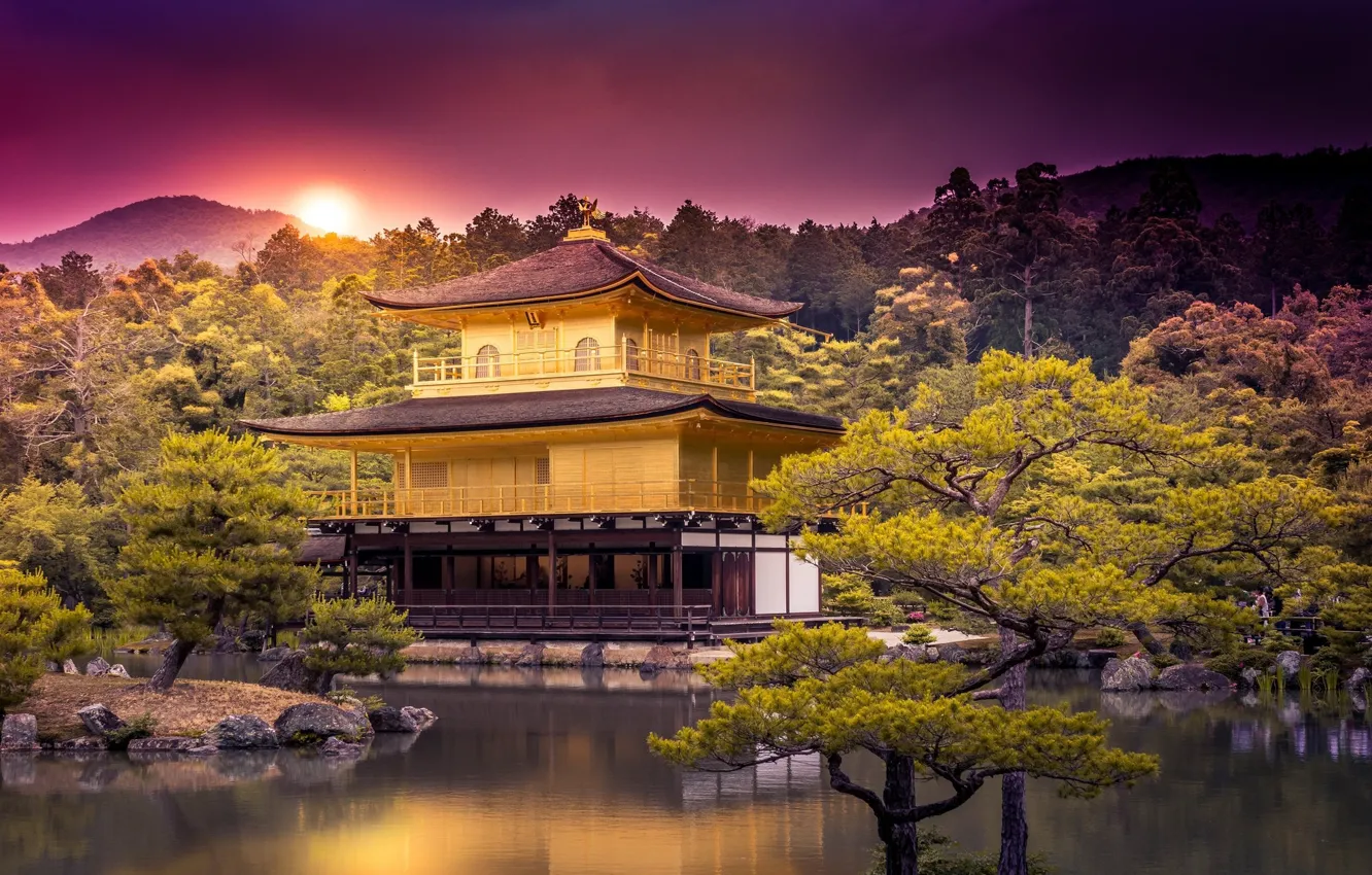 Фото обои природа, красота, Япония, храм, Киото