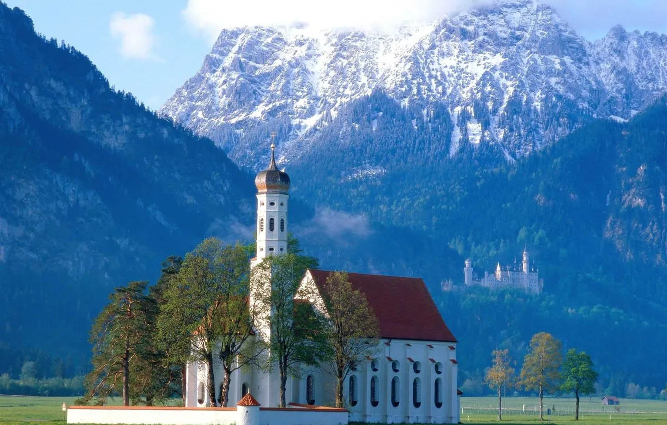 Фото обои Германия, Бавария, Церковь