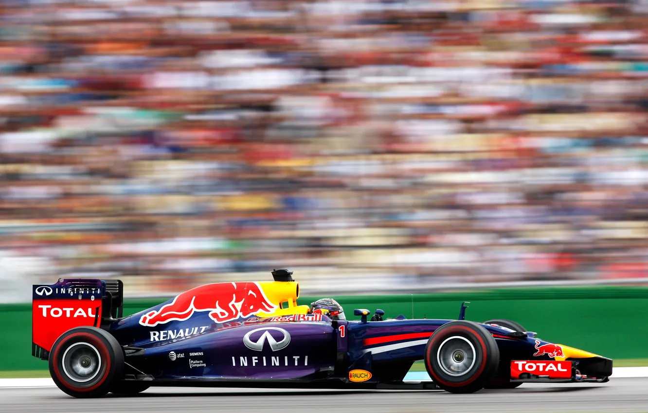 Фото обои Профиль, Formula 1, Red Bull, Vettel