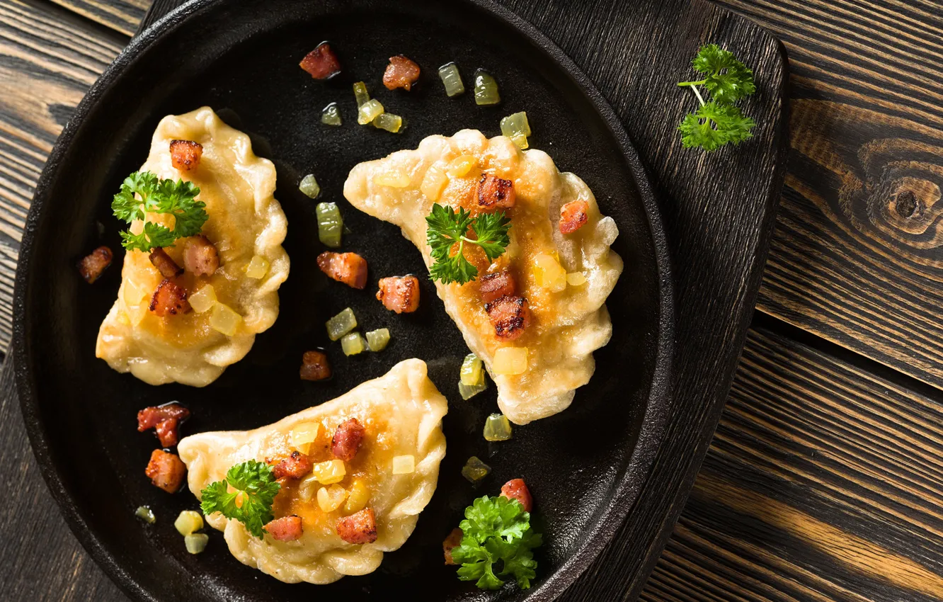 Фото обои мясо, выпечка, вареники