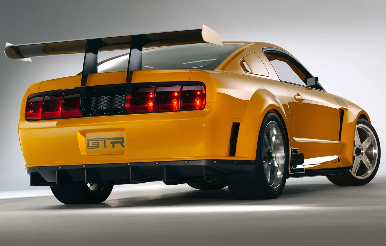 Фото обои Concept, Mustang, Ford, GT-R, вид сзади, 2004