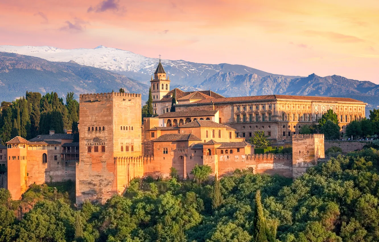 Фото обои landscape, fortress, history, medieval, historical, landmark, granada