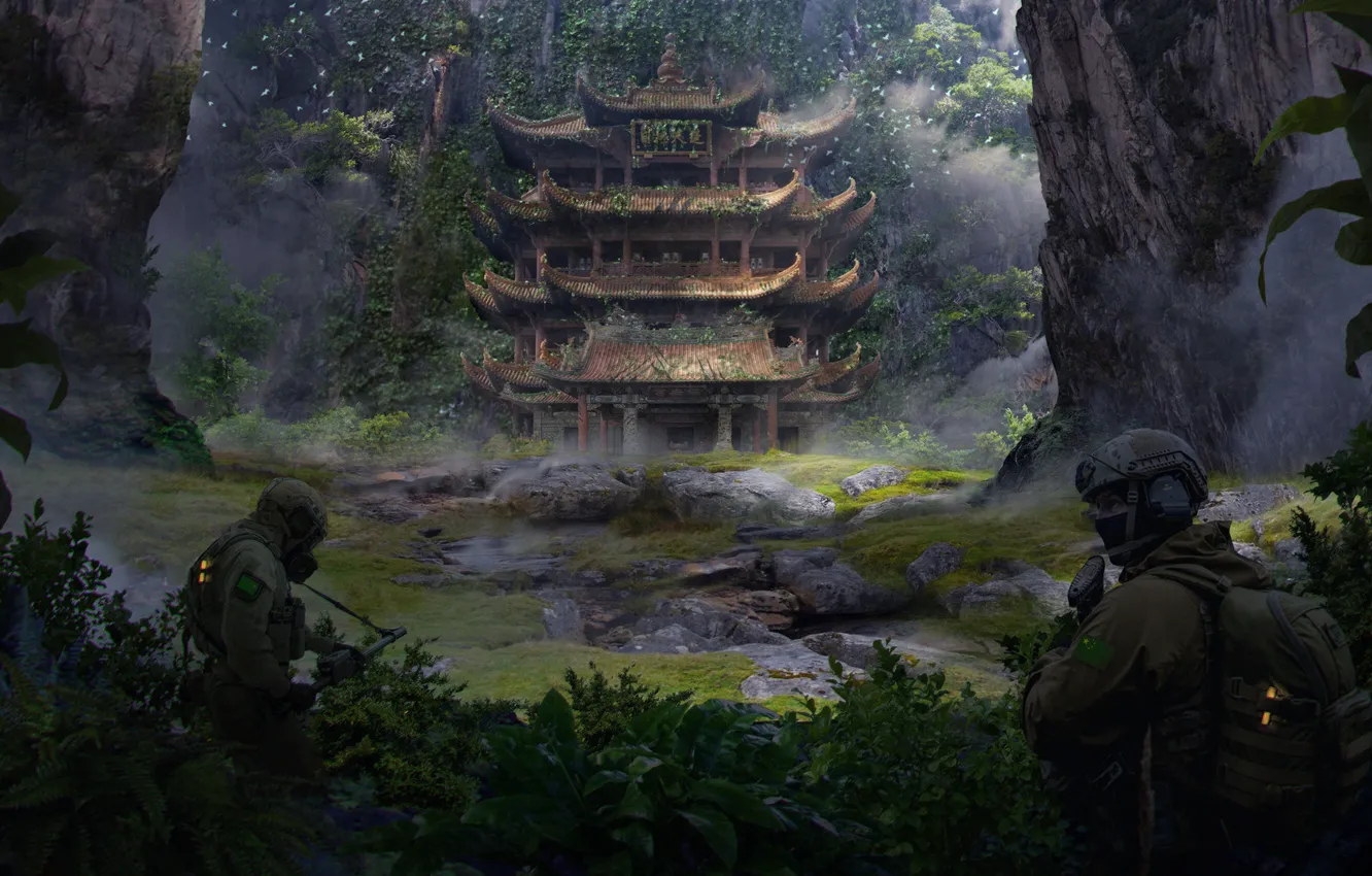 Фото обои China, храм, weihao wei, Yunnan Province, The Search for the beast