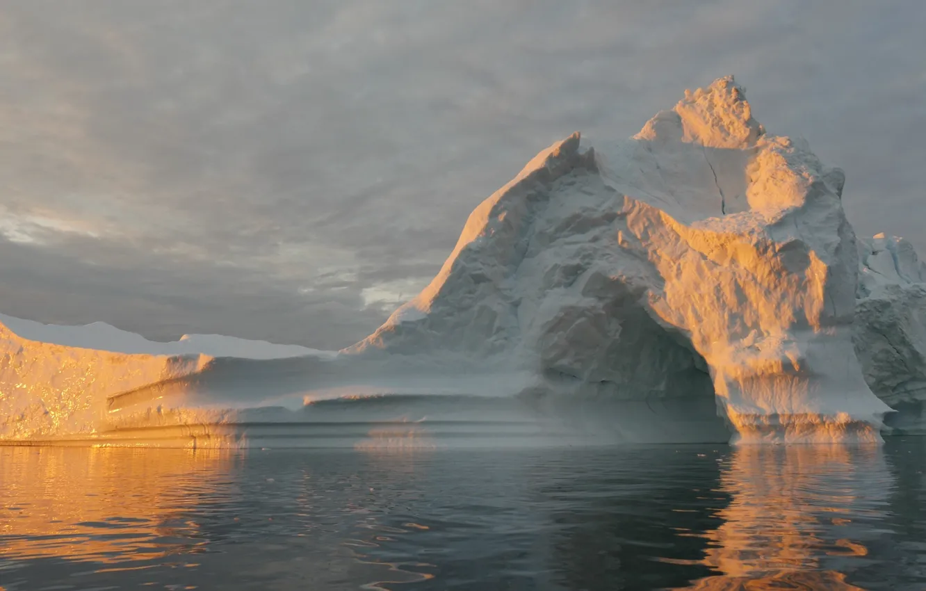 Фото обои океан, айсберг, льдина, Гренландия, Greenland