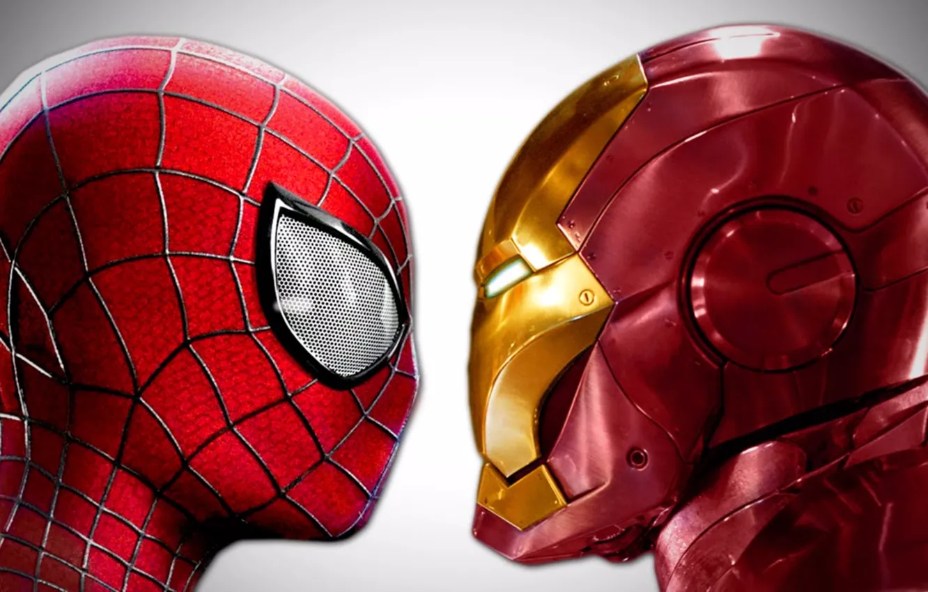 Фото обои фон, marvel, Iron Man, comics, Tony Stark, Peter Parker, Spider Man