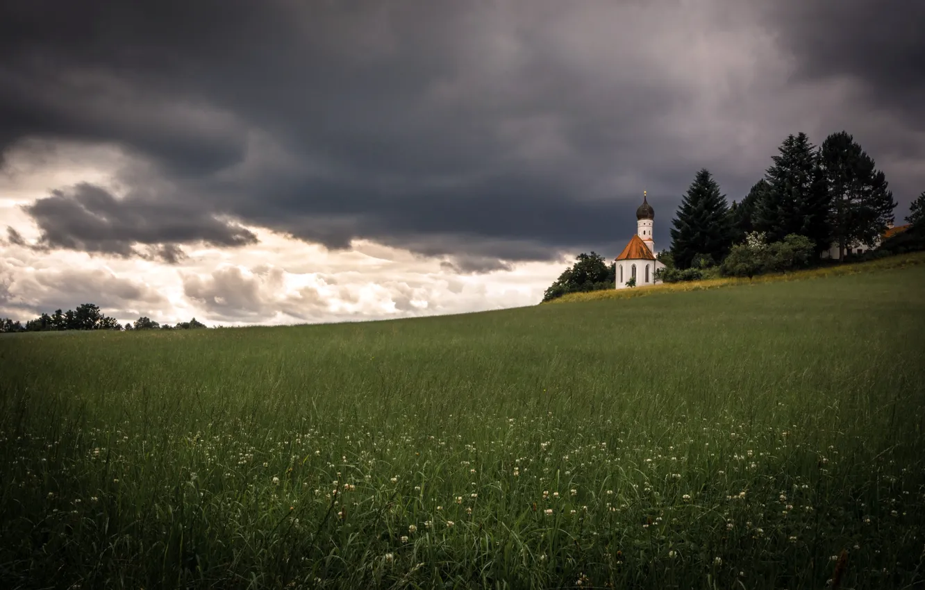 Фото обои Church, Ebersberg, St. Margaretha, Haselbach