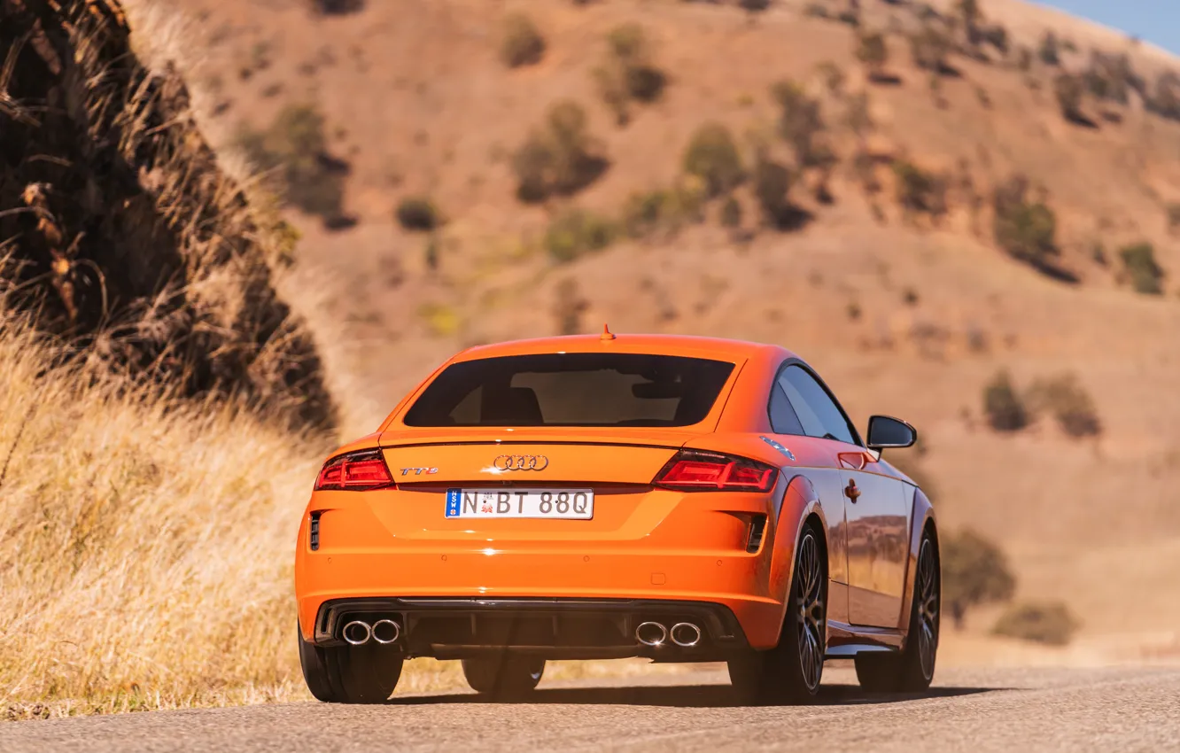 Фото обои Audi, orange, Audi TTS Coupe, TT