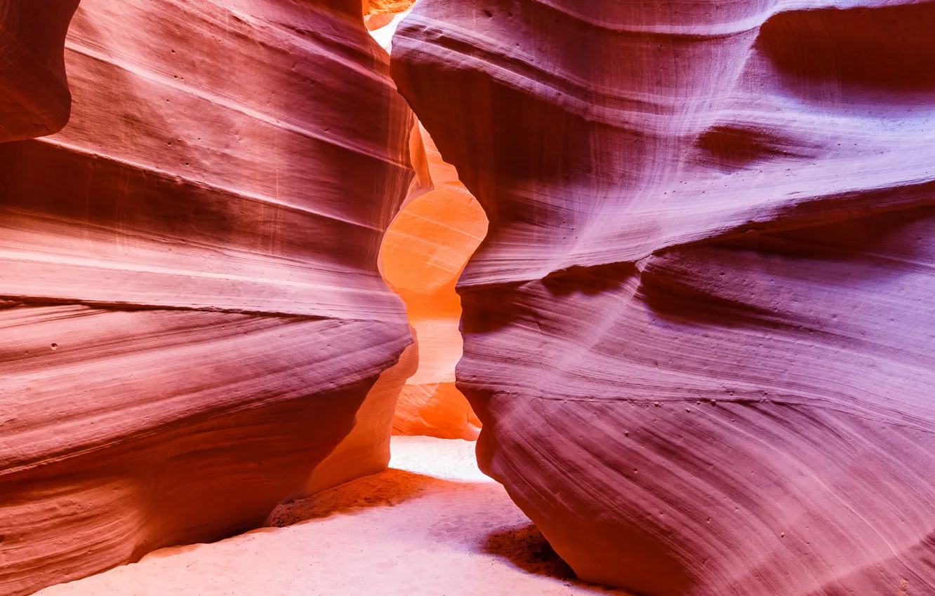 Фото обои свет, краски, Аризона, ущелье, США, каньон антилопы