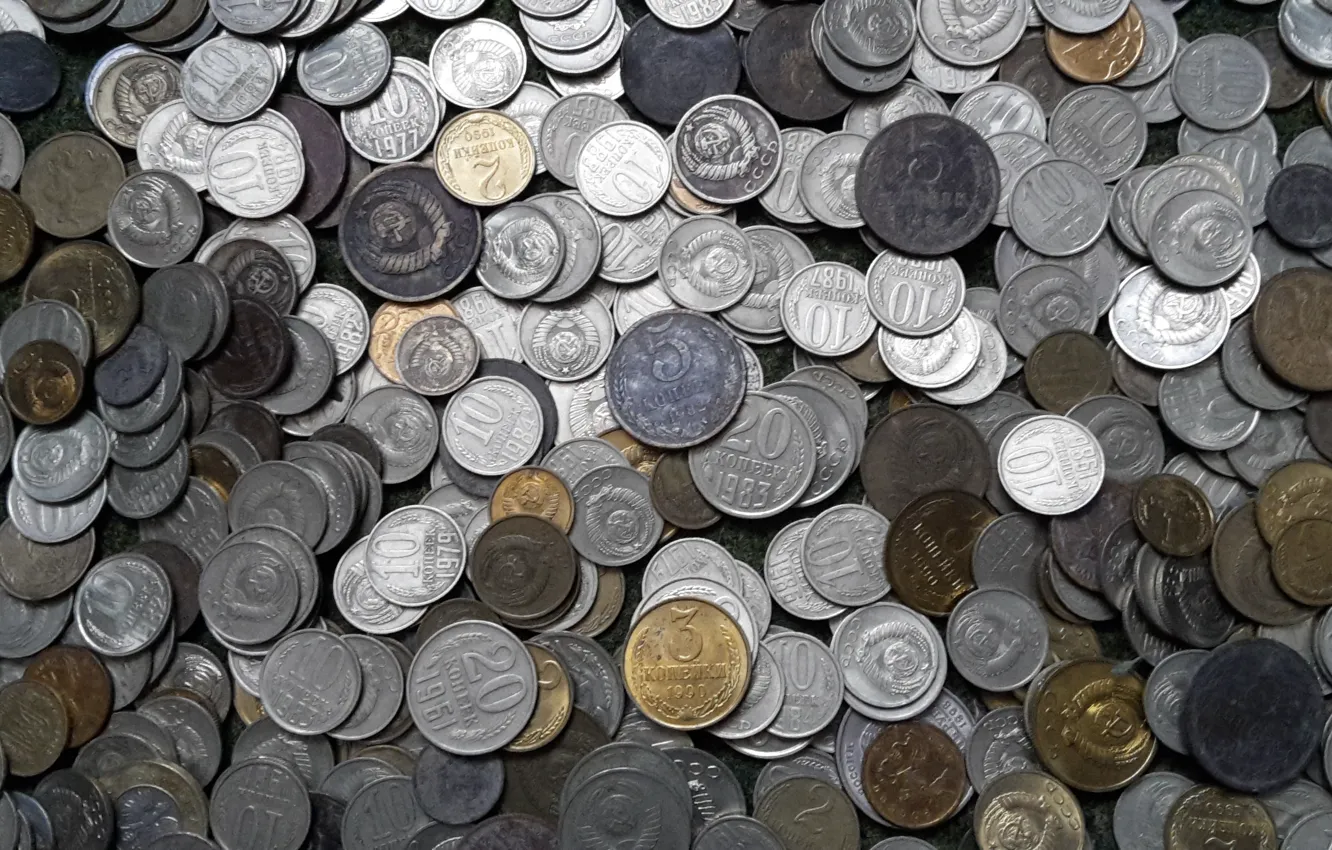 Фото обои СССР, Копейки, Советские монеты