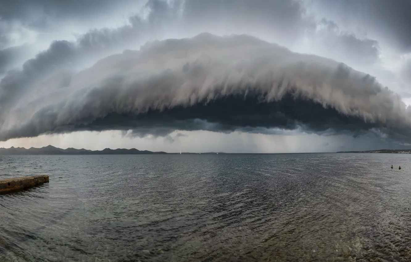 Фото обои море, облака, природа