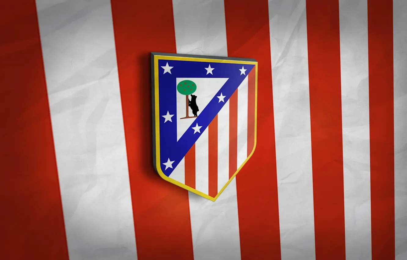 Фото обои wallpaper, sport, football, Spain, Atletico Madrid, Primera Division, 3D logo