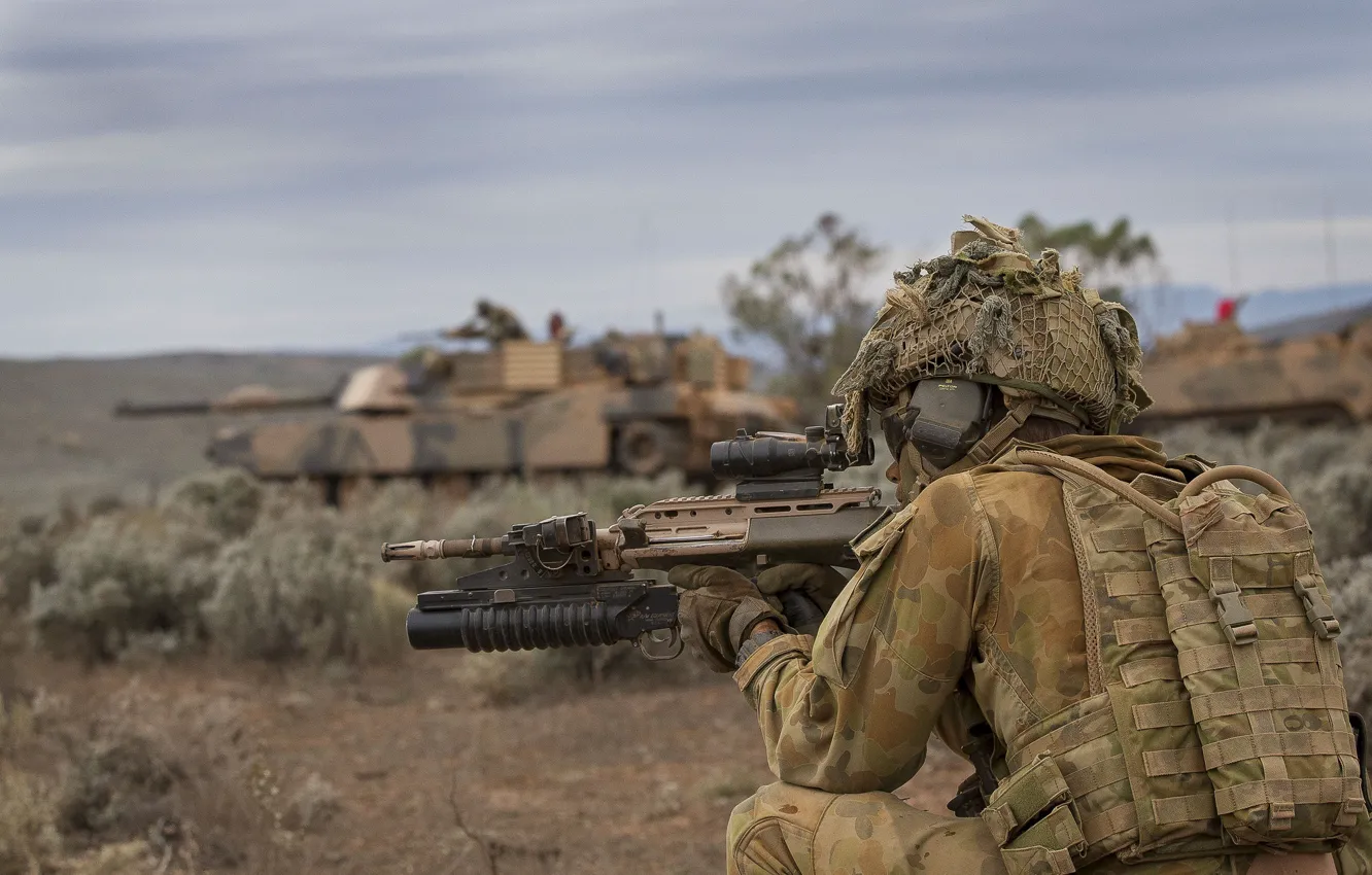 Фото обои оружие, солдат, Australian Army
