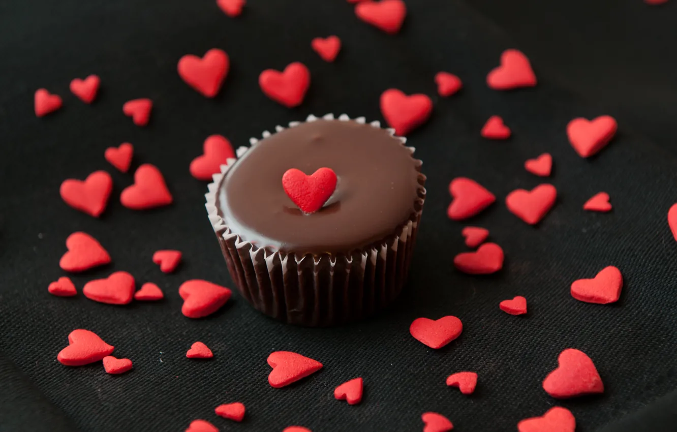 Фото обои любовь, сердце, еда, шоколад, love, пирожное, десерт, heart