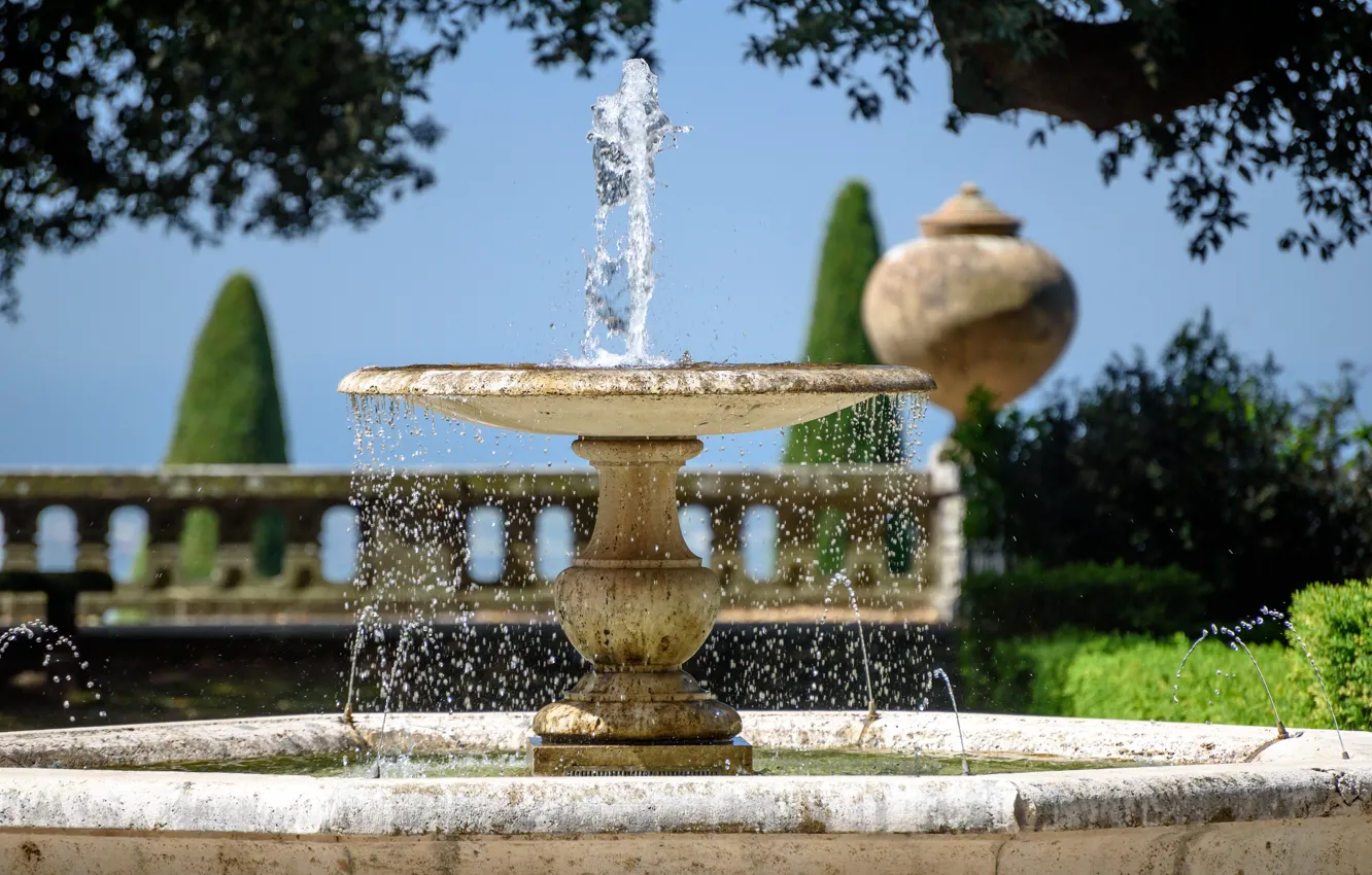Фото обои Италия, фонтан, вилла Барберини, Кастель-Гандольфо