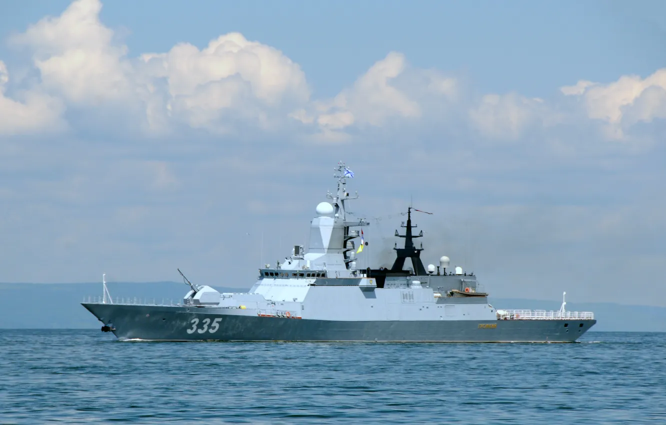 Фото обои корвет, громких, сторожевой корабль