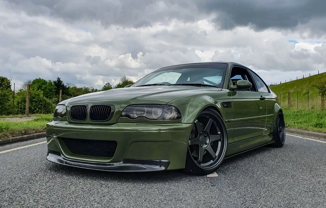 Фото обои BMW, E46, M3, Urban green