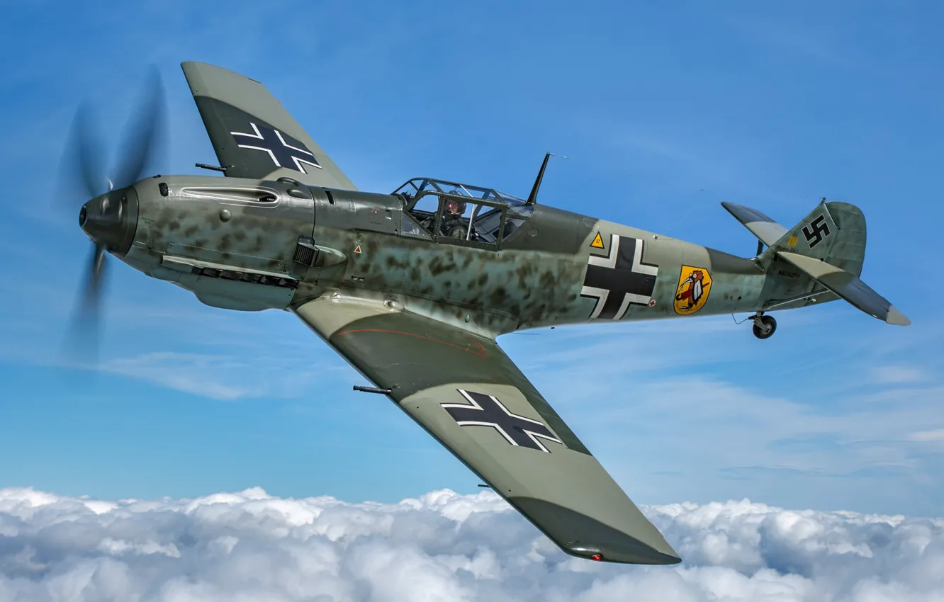 Фото обои Bf 109, Messerschmitt, Ме-109, Luftwaffe, Вторая Мировая Война, Люфтваффе, Messerschmitt Bf.109E