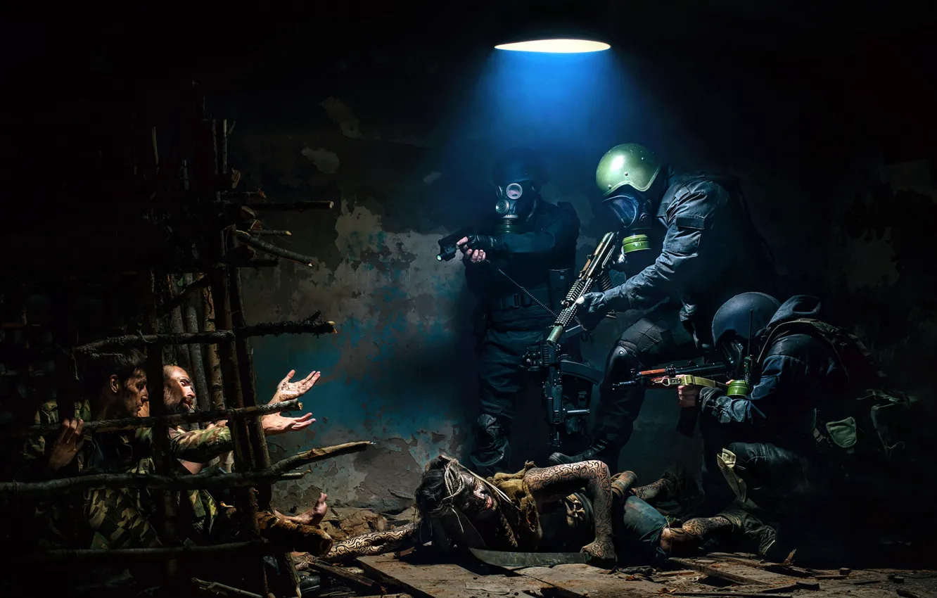 Фото обои art, metro2033, Hostages