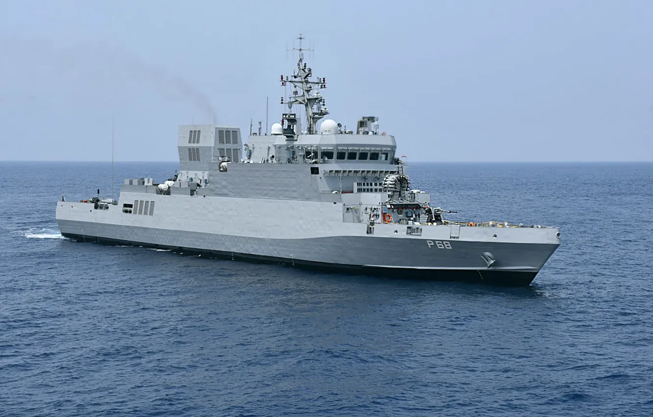 Фото обои корвет, ВМС Индии, INS Arnala, P 68