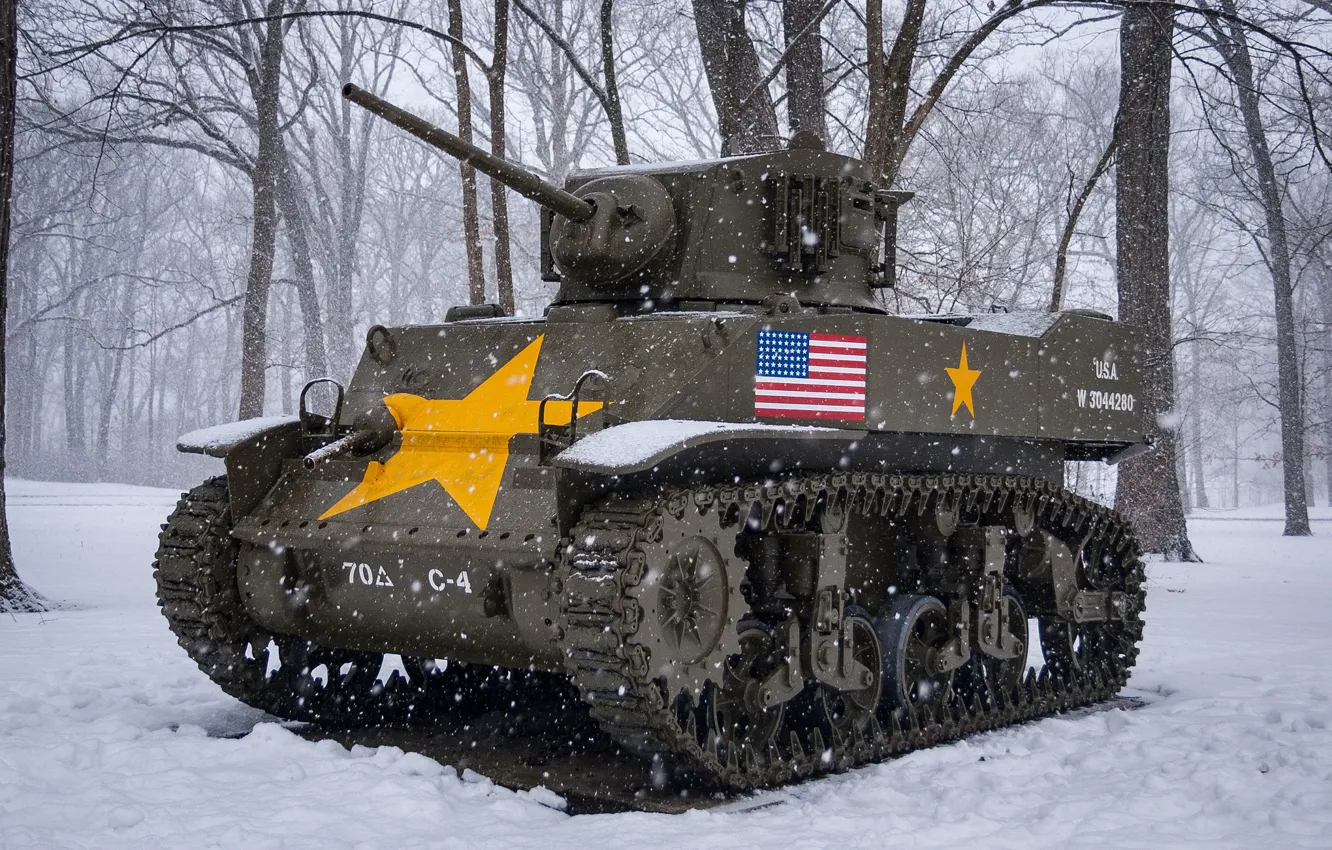 Фото обои Стюарт, лёгкий танк, M-5 Stuart