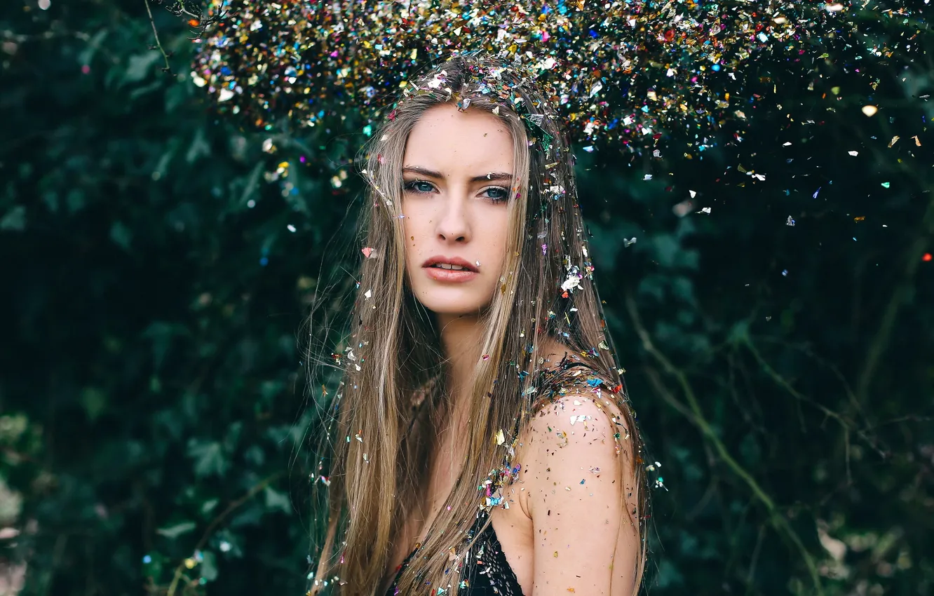 Фото обои взгляд, девушка, портрет, Color's Queen