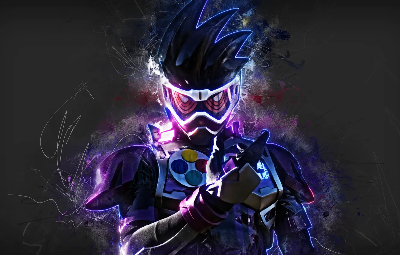 Фото обои фон, colors, маска, man, hair, suit, Kamen Rider