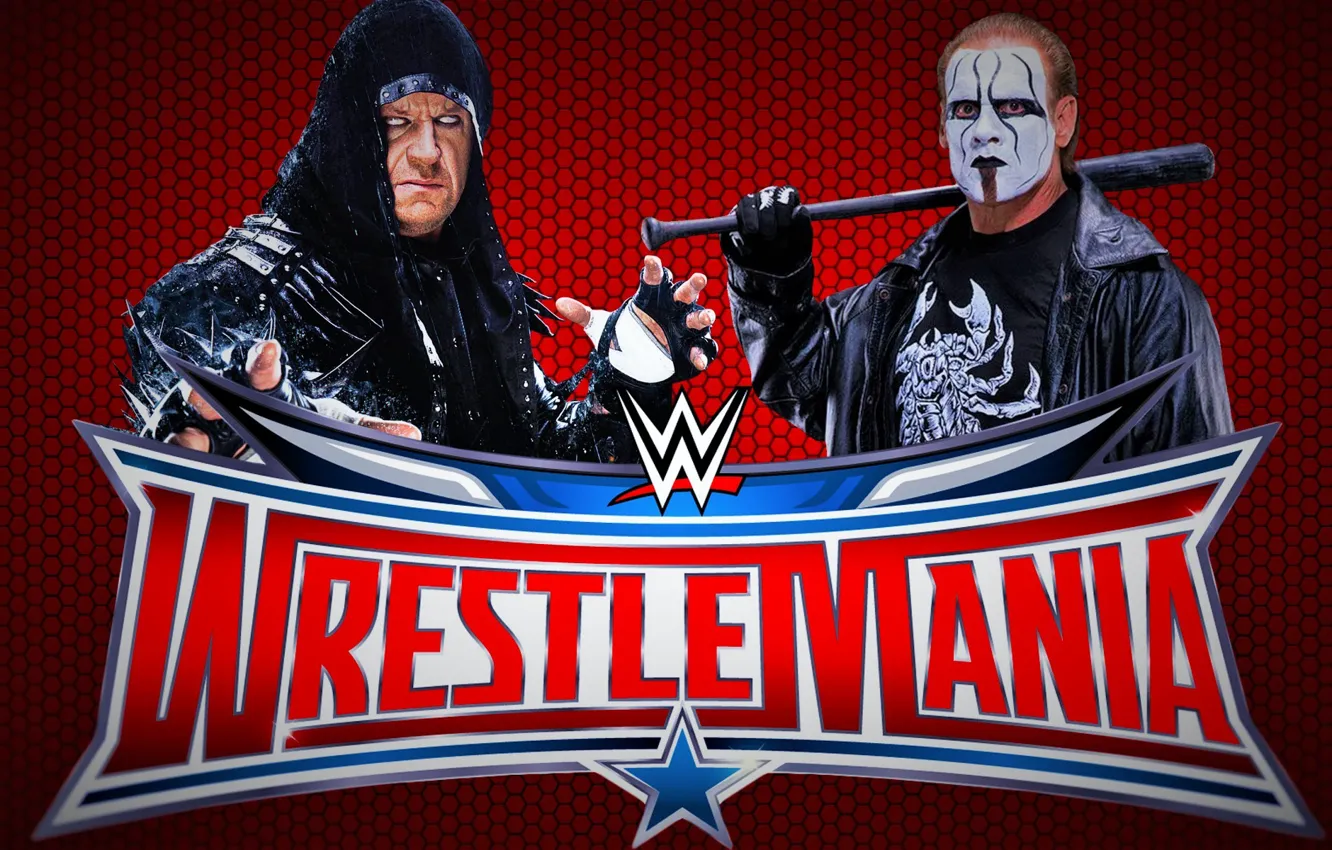 Фото обои WWE, Sting, Undertaker, Wrestlemania.