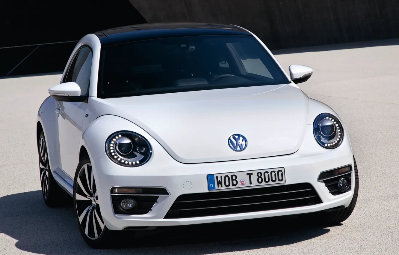 Фото обои белый, Volkswagen, стильный, Beetle R