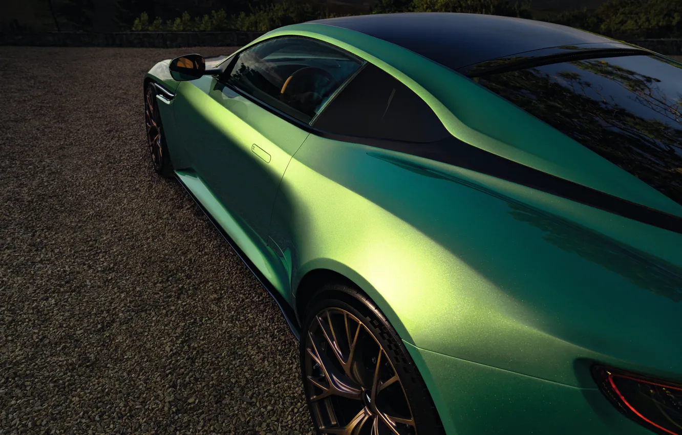 Фото обои Aston Martin, современный, астон мартин, суперкар, красивый цвет, шикарный, изумрудный, 2023