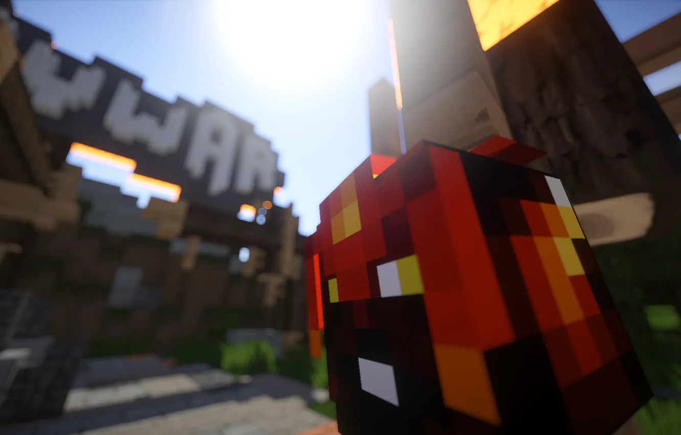 Фото обои макро, персонажи, minecraft