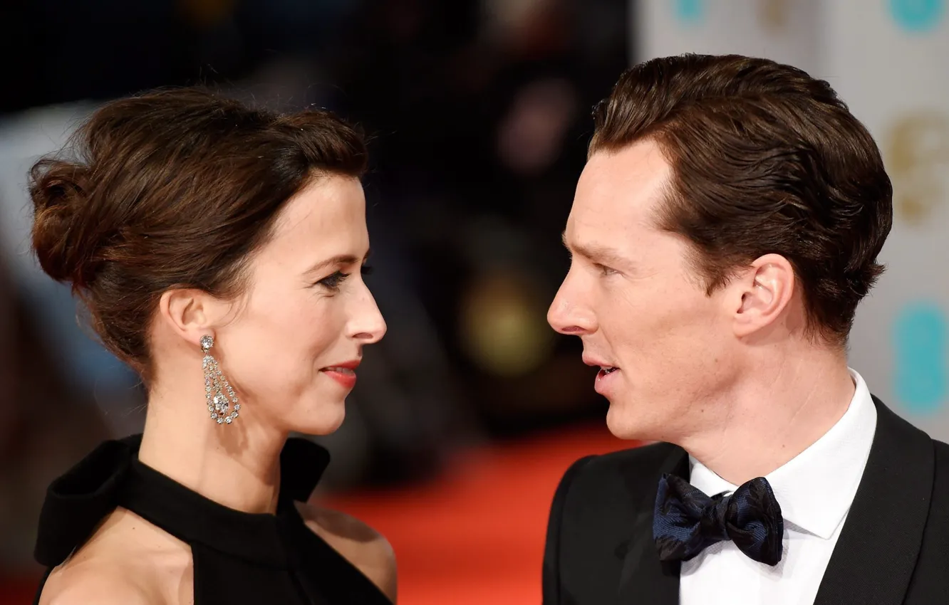 Фото обои профиль, певица, Бенедикт Камбербэтч, Benedict Cumberbatch, глаза в глаза, британская актриса, британский актер, Софи Хантер