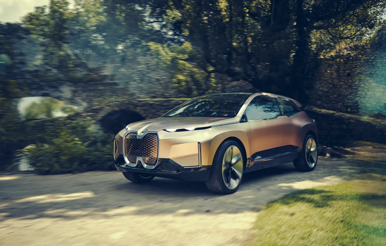 Фото обои Concept, BMW, Концепт, Немецкий, Кроссовер, 2021, BMW Vision iNext, Городской автомобиль будущего