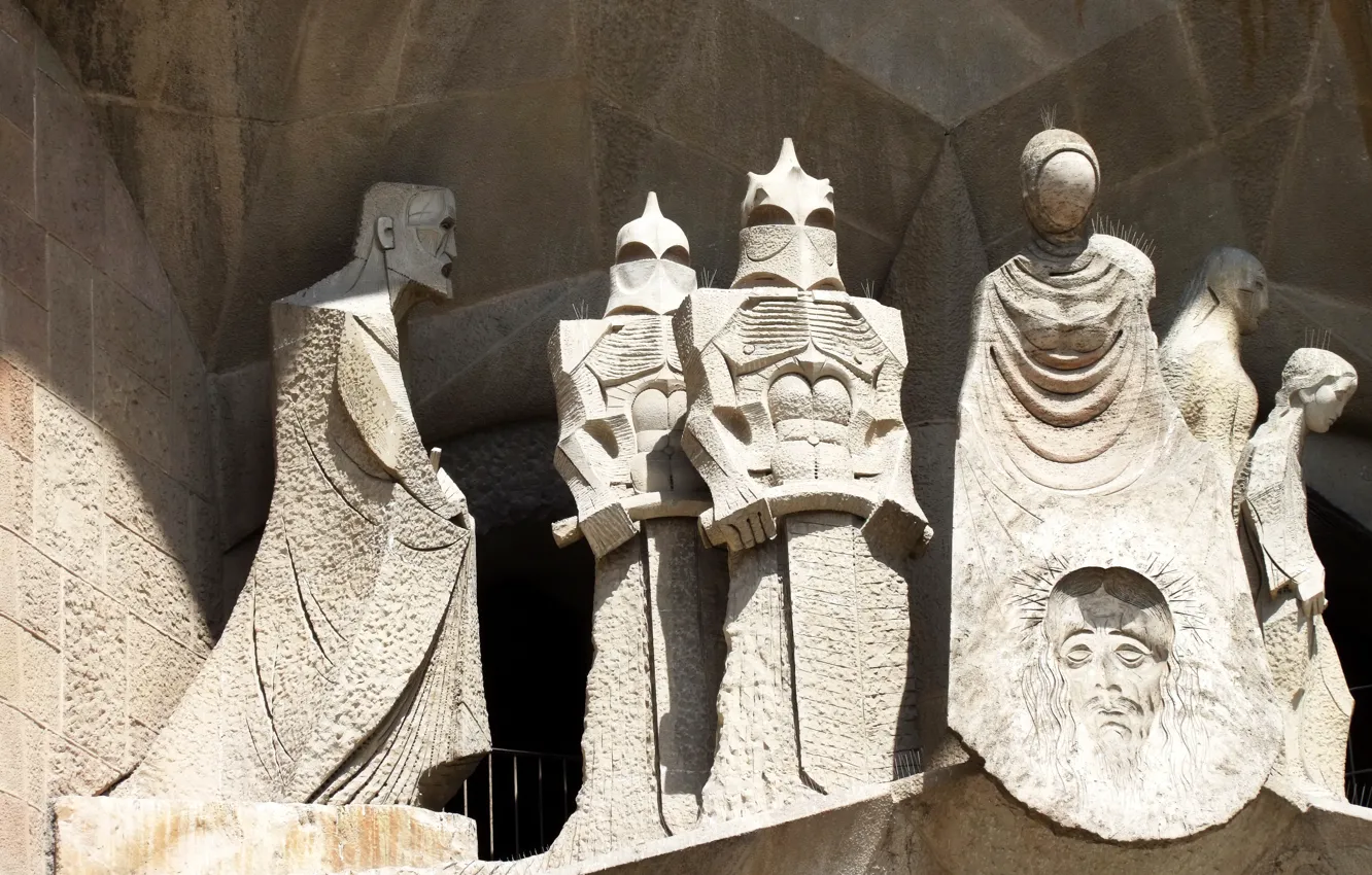 Фото обои Barcelona, Spain, La Sagrada Familia