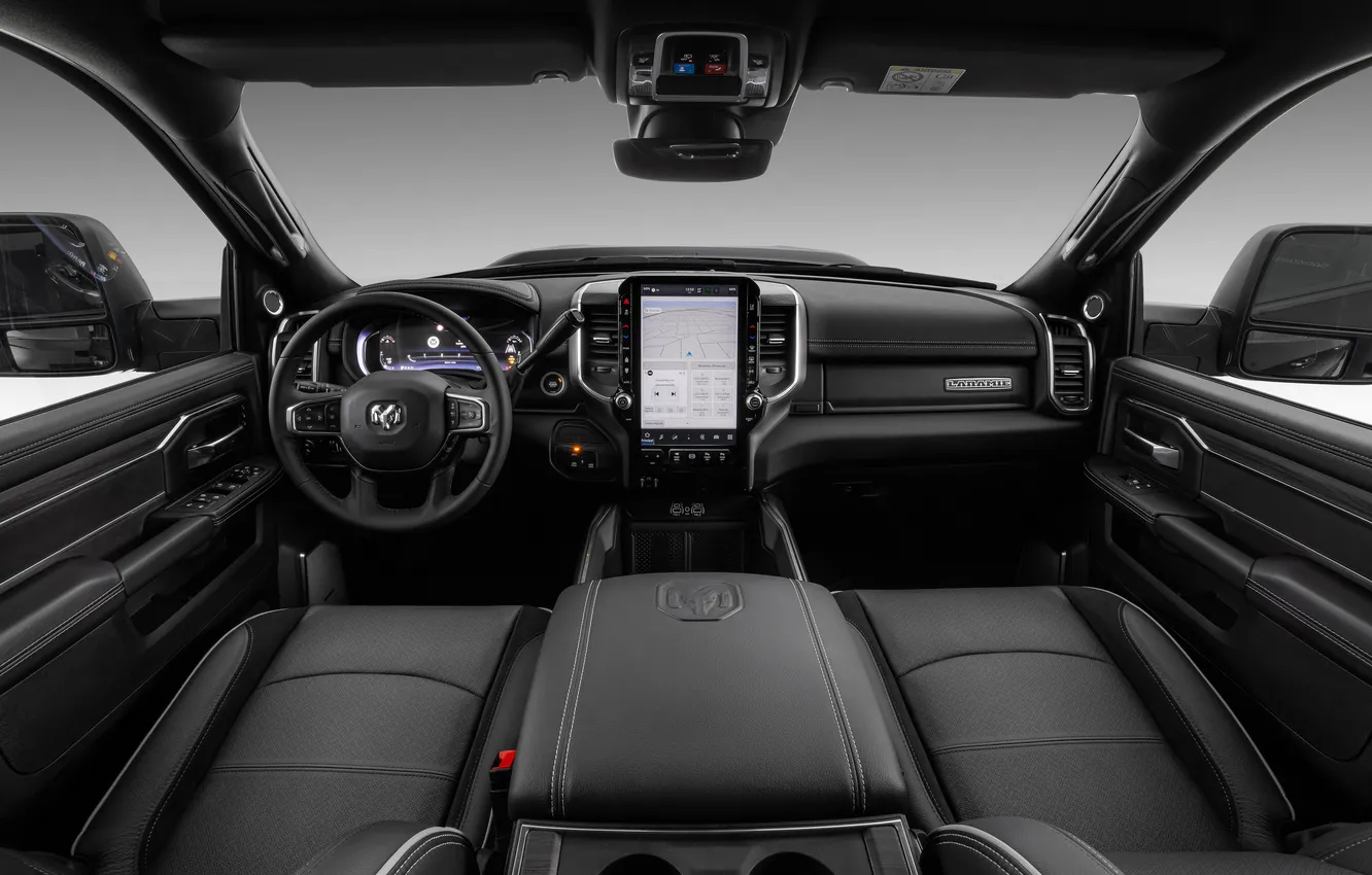 Фото обои интерьер, Пикап, Night Edition, Мощь, Ram, Crew Cab, 2025, Ram 3500 Laramie