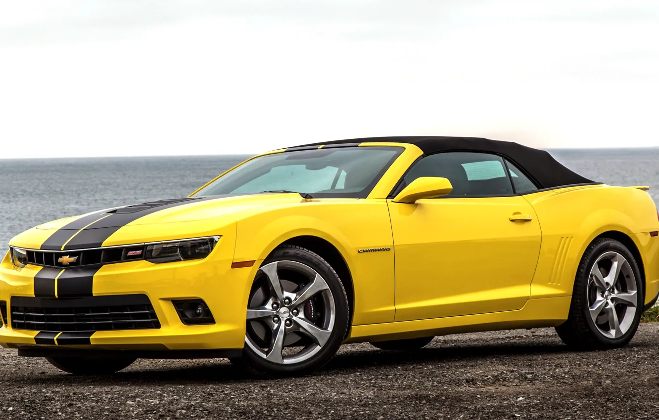 Фото обои море, Chevrolet, Camaro, шевроле, камаро, Convertible, 2013, кабреолет