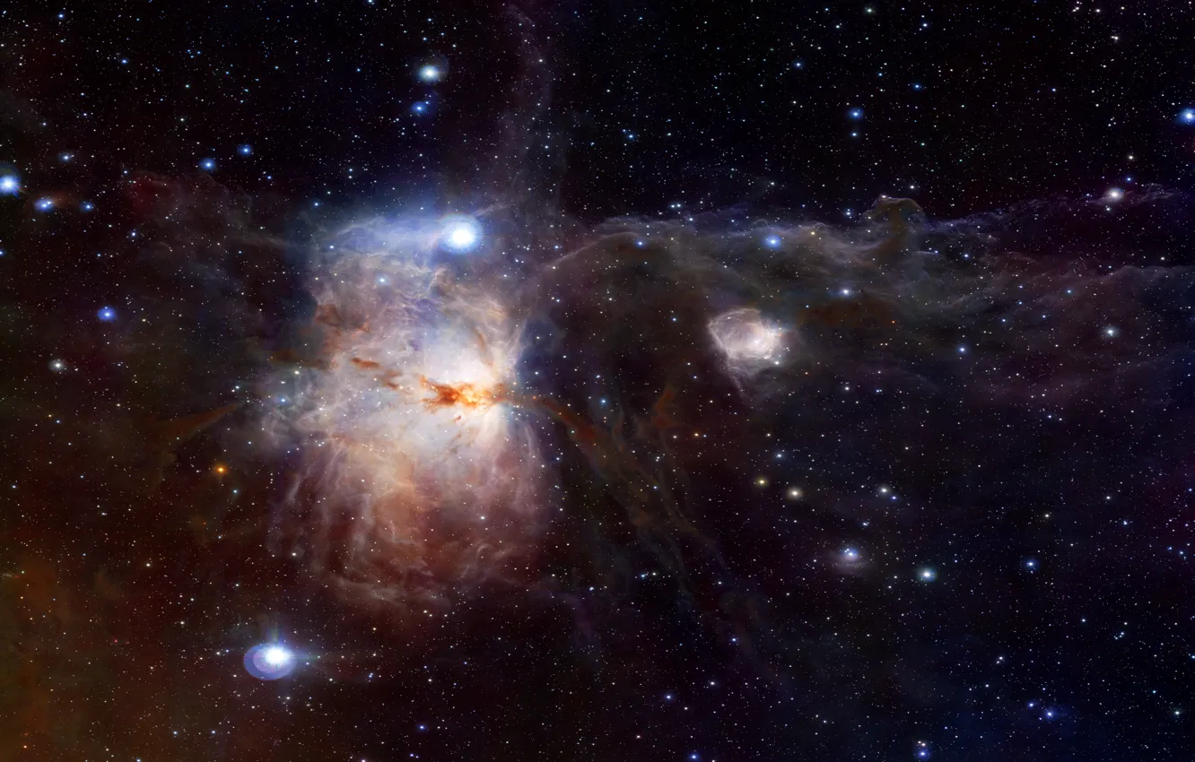 Фото обои космос, созвездие Орион, Эмиссионная туманность