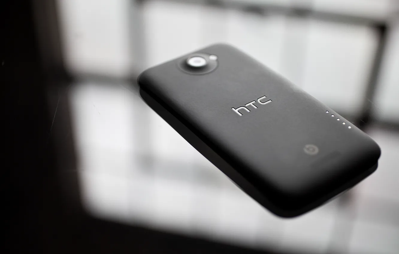 Фото обои стекло, черный, смартфон, HTC, One X