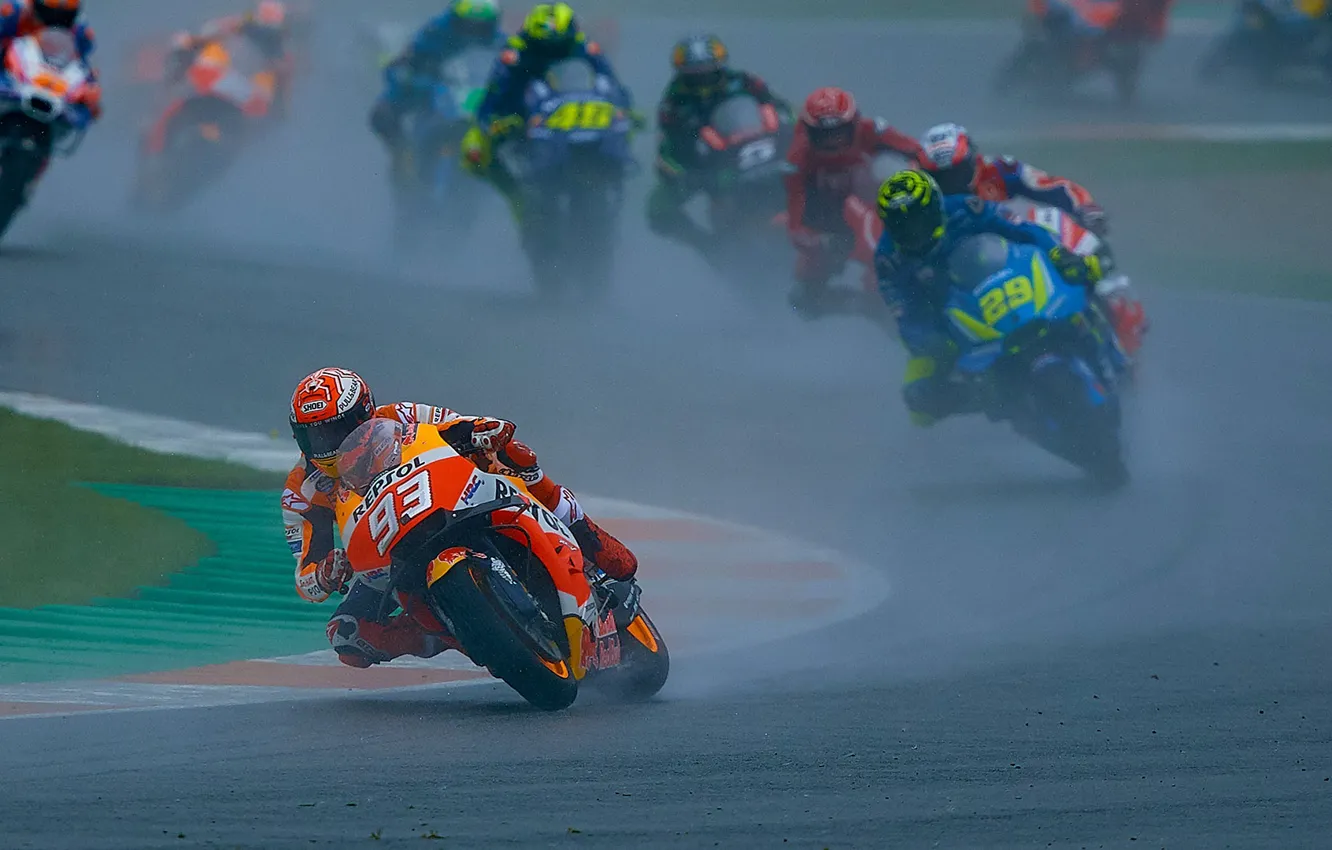 Фото обои MotoGP, мотоспорт, Марк Маркес, 2019, Gran Premio Motul de la Comunidad Valenciana