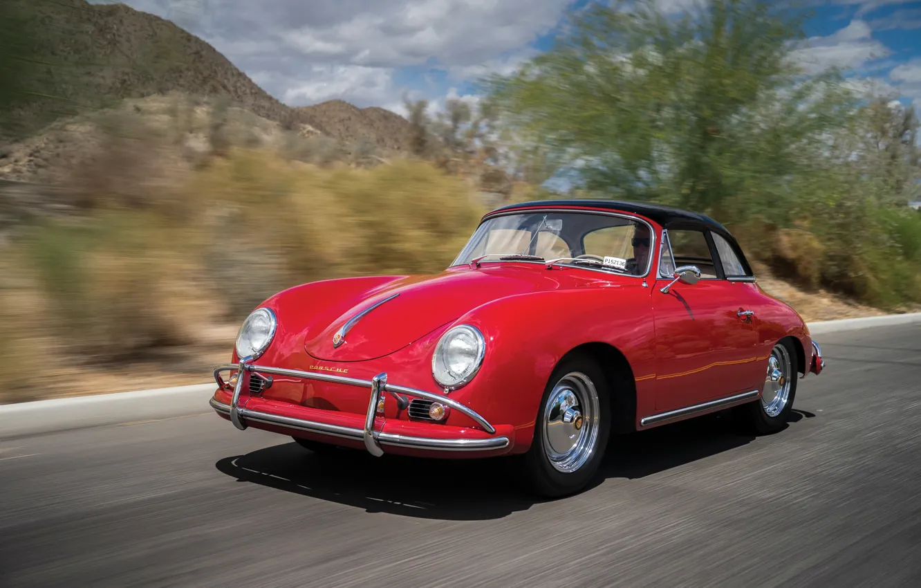 Фото обои Porsche, drive, 1959, 356, Porsche 356A 1600 Cabriolet