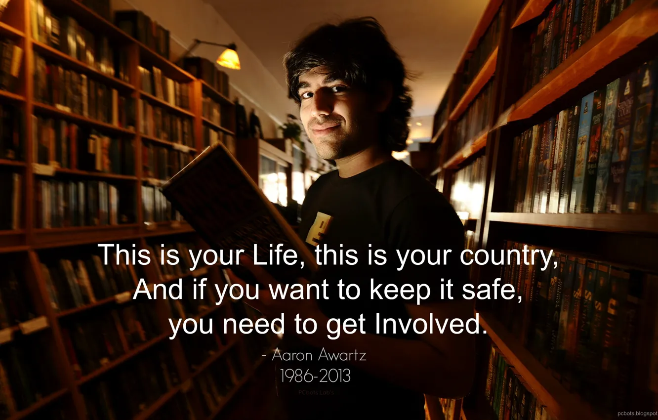 Фото обои USA, Hacker, anonymous, Geek, who, Aaron Swartz, By PCbots, expect us